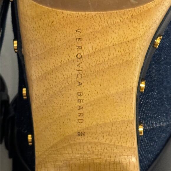 Brand New Veronica Beard Dacey Blue Denim Clogs Mule Size 9 - Picture 11 of 12